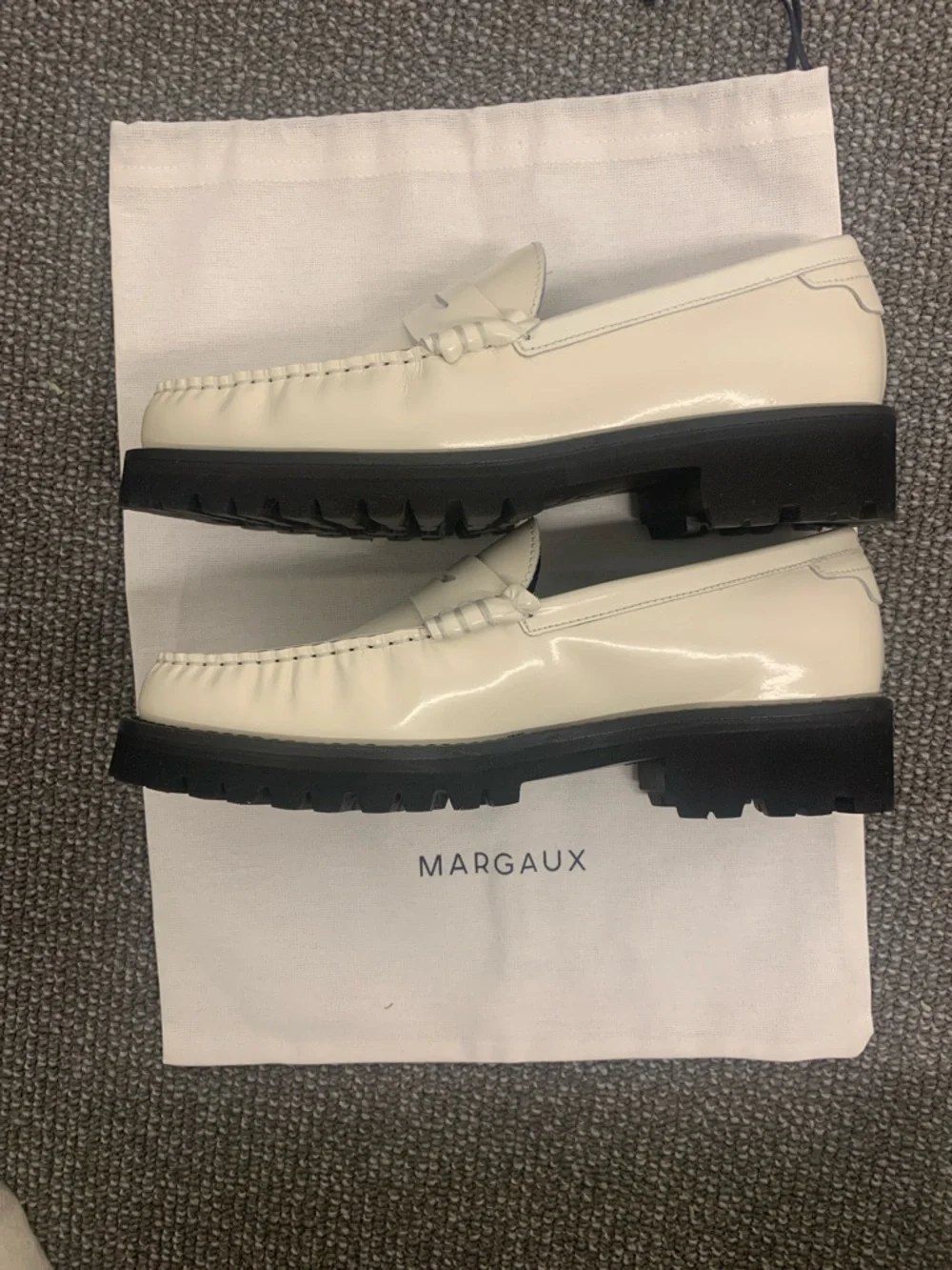 Margaux Women’s The Louisa Loafer Cream lug sole loafer - Picture 3 of 3